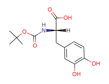 Molecular Structure of 30033-24-0 (N-(tert-buloxycarbonyl)-3,4-dihydroxy-L-phenylalanine)
