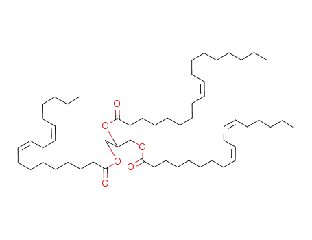 Molecular Structure of 2190-22-9 (1,3-dilinoleoyl-2-oleoyl-glycerol)