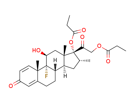 Pregna-1,4-diene-3,20-dione,9-fluoro-11-hydroxy-16-methyl-17,21-bis(1-oxopropoxy)-, (11b,16a)-