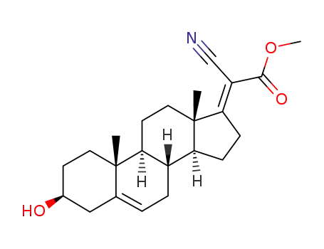Molecular Structure of 88261-10-3 (methyl 20-cyano-3β-hydroxypregna-5,17(20)-dien-21-oate)