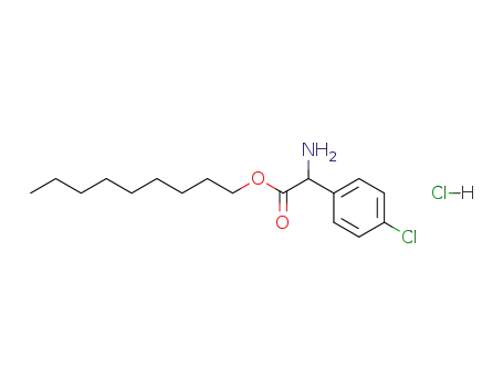 Molecular Structure of 131402-94-3 (Amino-(4-chloro-phenyl)-acetic acid nonyl ester; hydrochloride)
