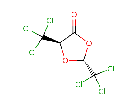 Molecular Structure of 85121-67-1 (1,3-Dioxolan-4-one, 2,5-bis(trichloromethyl)-, trans-)