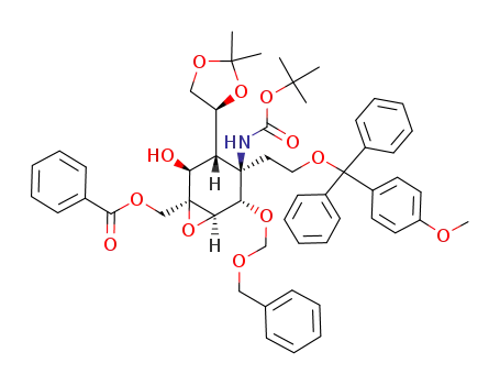 Benzoic acid (1S,2S,3R,4R,5S,6R)-5-benzyloxymethoxy-4-tert-butoxycarbonylamino-3-((S)-2,2-dimethyl-[1,3]dioxolan-4-yl)-2-hydroxy-4-{2-[(4-methoxy-phenyl)-diphenyl-methoxy]-ethyl}-7-oxa-bicyclo[4.1.0]hept-1-ylmethyl ester