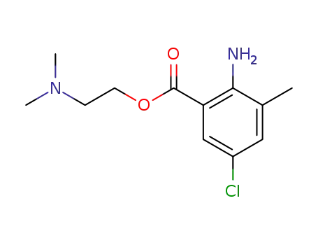 Molecular Structure of 1391132-24-3 (2-(dimethylamino)ethyl 2-amino-5-chloro-3-methylbenzoate)