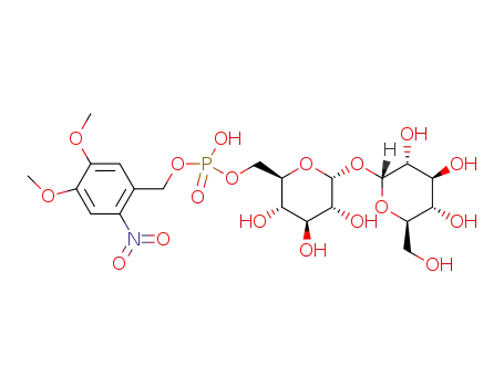 Molecular Structure of 1404341-64-5 (6-O-(4,5-dimethoxy-2-nitrobenzyloxyphosphoryl)-D-trehalose)