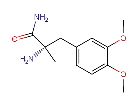 Molecular Structure of 109522-07-8 ((S)-2-amino-3-(3,4-dimethoxyphenyl)-2-methylpropionamide)