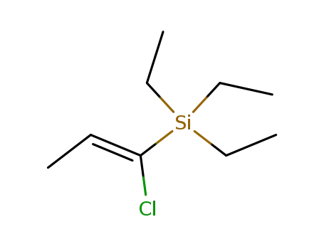 Molecular Structure of 114700-64-0 (((Z)-1-Chloro-propenyl)-triethyl-silane)