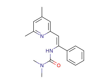 Molecular Structure of 106932-14-3 (N,N-dimethyl N'-(dimethyl-4,6 pyridyl-2)-2 phenyl-1 vinyluree)