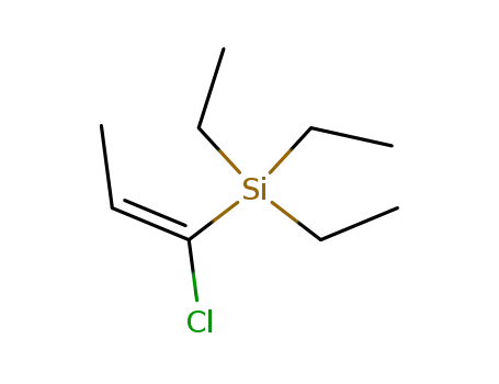 Molecular Structure of 114700-65-1 (((E)-1-Chloro-propenyl)-triethyl-silane)