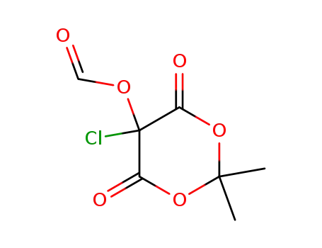 Molecular Structure of 25352-07-2 (5-Chlor-5-formyloxy-2,2-dimethyl-1,3-dioxan-4,6-dion)