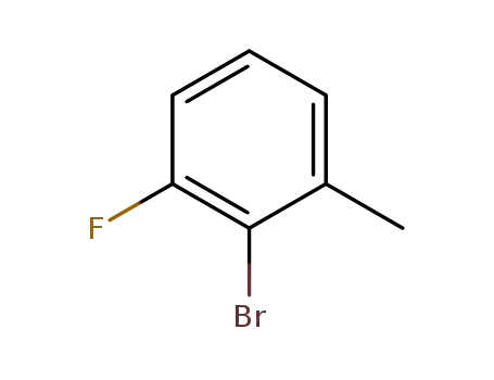 Molecular Structure of 59907-13-0 (2-BROMO-3-FLUOROTOLUENE)