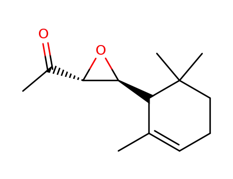 Molecular Structure of 37079-64-4 (Ethanone, 1-[3-(2,6,6-trimethyl-2-cyclohexen-1-yl)oxiranyl]-)