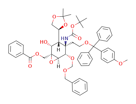 Benzoic acid (1S,2R,3R,4R,5S,6R)-5-benzyloxymethoxy-4-tert-butoxycarbonylamino-3-((S)-2,2-dimethyl-[1,3]dioxolan-4-yl)-2-hydroxy-4-{2-[(4-methoxy-phenyl)-diphenyl-methoxy]-ethyl}-7-oxa-bicyclo[4.1.0]hept-1-ylmethyl ester