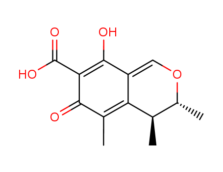 3H-2-Benzopyran-7-carboxylicacid, 4,6-dihydro-8-hydroxy-3,4,5-trimethyl-6-oxo-, (3R,4S)
