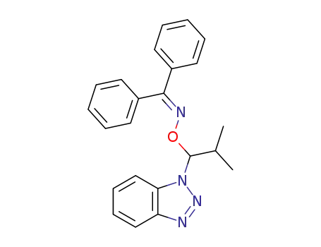 Molecular Structure of 145904-34-3 (O-(1-Benzotriazol-1-yl-2-methylpropyl)benzophenone oxime)