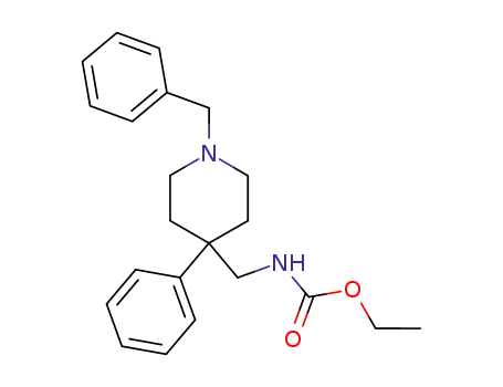 Molecular Structure of 83898-31-1 (ethyl [[4-phenyl-1-(phenylmethyl)-4-piperidyl]methyl]carbamate)