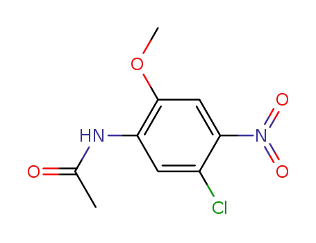 Molecular Structure of 22521-37-5 (N1-(5-CHLORO-2-METHOXY-4-NITROPHENYL)ACETAMIDE)