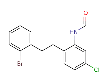 Molecular Structure of 223787-58-4 (<i>N</i>-{2-[2-(2-bromo-phenyl)-ethyl]-5-chloro-phenyl}-formamide)