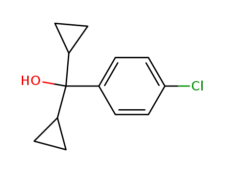 Molecular Structure of 62586-97-4 (BENZYL ALCOHOL, p-CHLORO-alpha,alpha-DICYCLOPROPYL-)