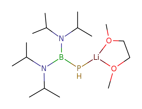 Molecular Structure of 235756-34-0 ((((CH<sub>3</sub>)2CH)2N)2BP(H)Li(CH<sub>3</sub>OCH<sub>2</sub>CH<sub>2</sub>OCH<sub>3</sub>))