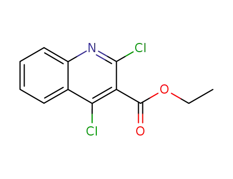 Molecular Structure of 6315-94-2 (2,4-Dichloro-quinoline-3-carboxylic acid ethyl ester)