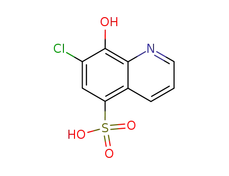 Molecular Structure of 3062-36-0 (5-Quinolinesulfonic acid, 7-chloro-8-hydroxy-)