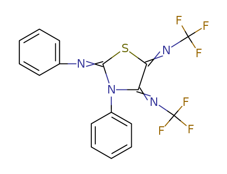 Benzenamine,N-[3-phenyl-4,5-bis[(trifluoromethyl)imino]-2-thiazolidinylidene]-                                                                                                                          