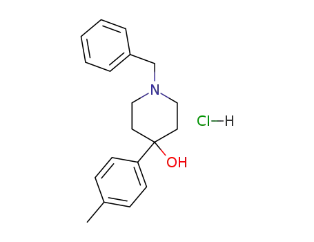 Molecular Structure of 83898-26-4 (1-benzyl-4-(p-tolyl)piperidin-4-ol hydrochloride)