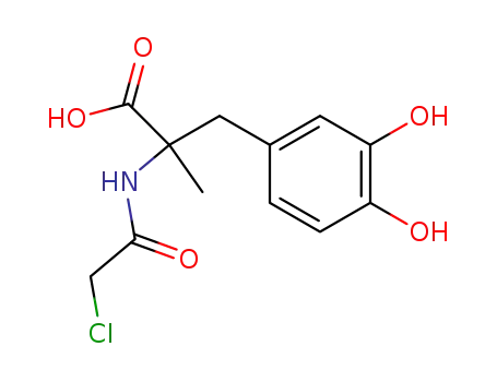 Molecular Structure of 121704-32-3 (N-Chloroacetyl-α-methyl-DOPA)