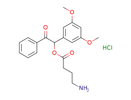 Molecular Structure of 1353745-52-4 ((RS)-1-(3,5-dimethoxyphenyl)-2-oxo-2-phenylethyl 4-aminobutanoate hydrochloride)