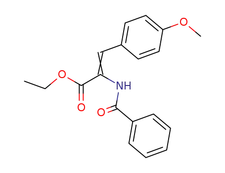 Molecular Structure of 27761-96-2 (2-Propenoic acid, 2-(benzoylamino)-3-(4-methoxyphenyl)-, ethyl ester)