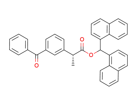 Molecular Structure of 1116086-47-5 ((R)-ketoprofen di(1-naphthyl)methyl ester)
