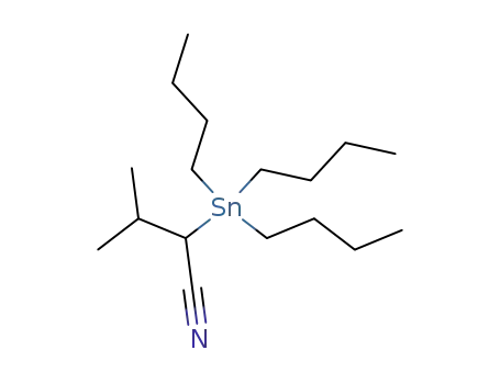 Molecular Structure of 18428-85-8 (3-methyl-2-(tributylstannyl)butanenitrile)