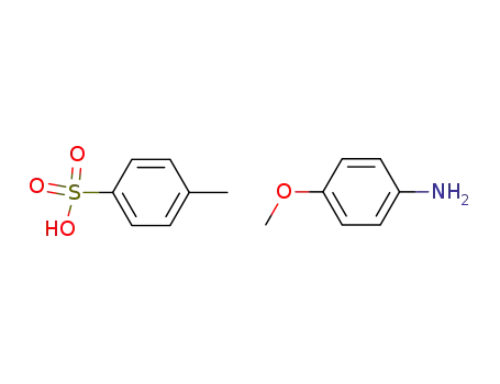 Molecular Structure of 14034-69-6 (Benzenamine, 4-methoxy-, 4-methylbenzenesulfonate)