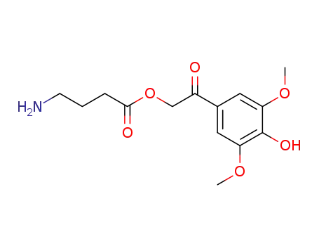 Molecular Structure of 284043-12-5 (4-amino-butyric acid 2-(4-hydroxy-3,5-dimethoxy-phenyl)-2-oxo-ethyl ester)