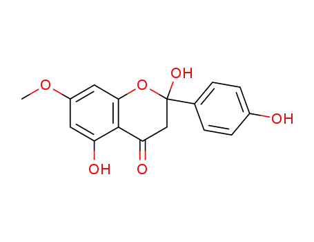Molecular Structure of 78983-47-8 (2,5-dihydroxy-2-(4-hydroxyphenyl)-7-methoxy-4-chromanon)