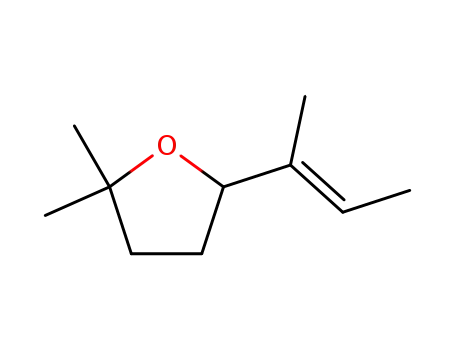 (E)-Tetrahydro-2,2-dimethyl-5-(1-methyl-1-propenyl)furan