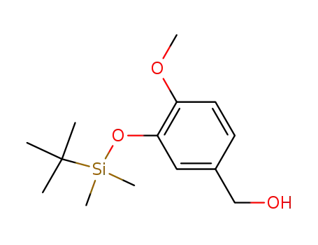 Molecular Structure of 97315-19-0 (3-<(tert-butyldimethylsilyl)oxy>-4-methoxybenzyl alkohol)