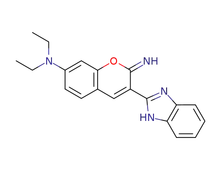 Molecular Structure of 17754-91-5 (3-(1H-benzoimidazol-2-yl)-N,N-diethyl-2-imino-chromen-7-amine)
