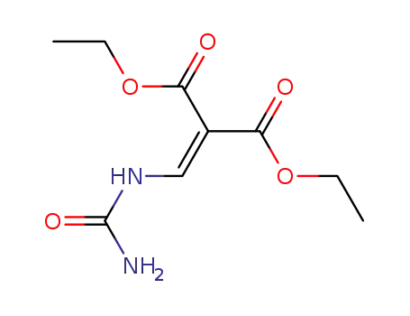 Molecular Structure of 61679-84-3 (Propanedioic Acid, 2-[[(AMinocarbonyl)AMino]Methylene]-,1,3-Diethyl Ester)
