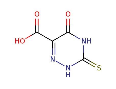 1,2,4-triazine-6-carboxylic acid, 4,5-dihydro-3-mercapto-5