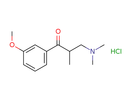 Molecular Structure of 37951-53-4 (3-(Dimethylamino)-1-(3-methoxyphenyl)-2-methyl-1-propanone hydrochloride)