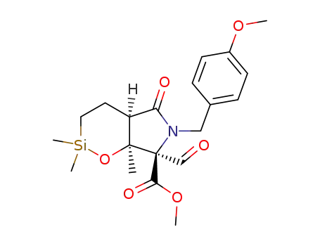 (3S,3aS,7aR)-3-Formyl-2-(4-methoxy-benzyl)-3a,5,5-trimethyl-1-oxo-octahydro-4-oxa-2-aza-5-sila-indene-3-carboxylic acid methyl ester