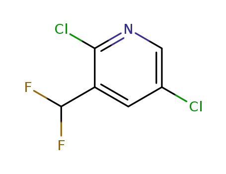 Molecular Structure of 71701-93-4 (Pyridine, 2,5-dichloro-3-(difluoromethyl)- (9CI))