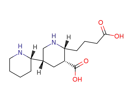 Molecular Structure of 117614-90-1 ((2S,3'S,5'R,6'R)-6'-(3-Carboxy-propyl)-[2,3']bipiperidinyl-5'-carboxylic acid)