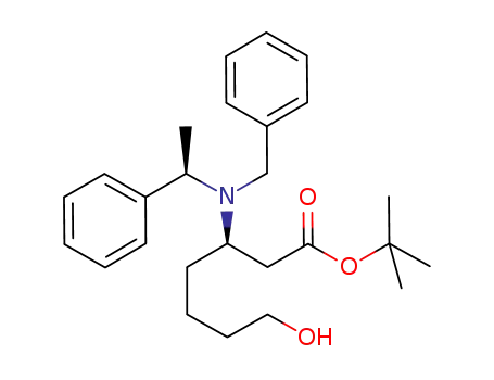 tert-butyl (R,R)-3-[N-benzyl-N-(α-methylbenzyl)amino]-7-hydroxyheptanoate