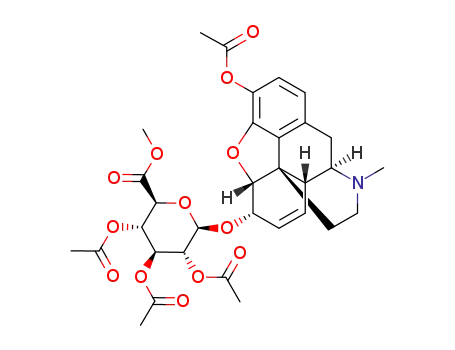 Molecular Structure of 20736-12-3 (3-O-acetyl-6-O-(methyl 2',3',4'-tri-O-acetyl-β-D-glucopyranosyluronate)morphine)