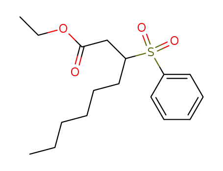 3-Benzenesulfonyl-nonanoic acid ethyl ester