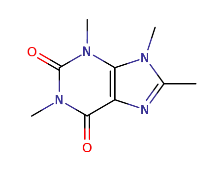 Molecular Structure of 27038-96-6 (1,3,8,9-tetramethyl-3,9-dihydro-1H-purine-2,6-dione)