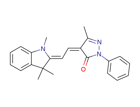 3H-Pyrazol-3-one,4-[2-(1,3-dihydro-1,3,3-trimethyl-2H-indol-2-ylidene)ethylidene]-2,4-dihydro-5-methyl-2-phenyl-